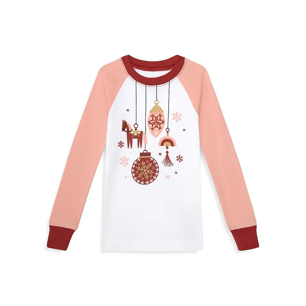 Girl's Snowflake 2-Piece Pyjama Set