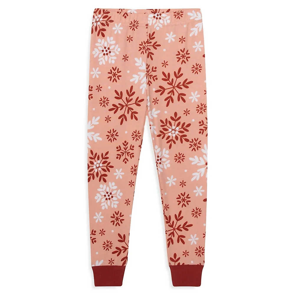 Girl's Snowflake 2-Piece Pyjama Set