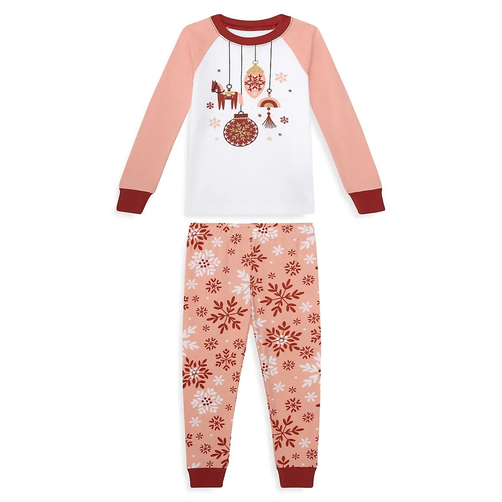 Girl's Snowflake 2-Piece Pyjama Set