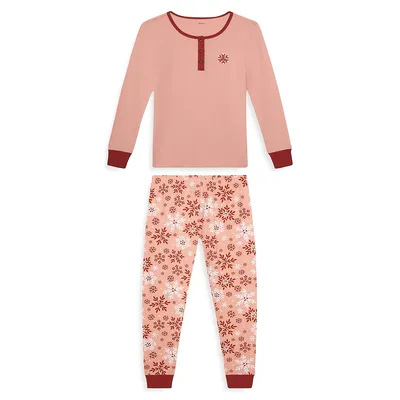 Women's 2-Piece Snowflake Pyjama Set