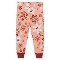 Baby Girl's Snowflake 2-Piece Pyjama Set