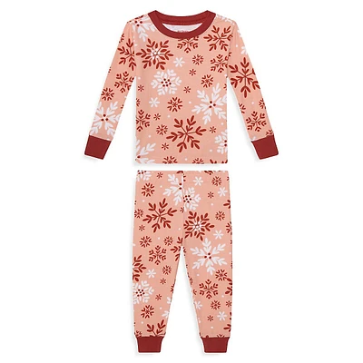 Baby Girl's Snowflake 2-Piece Pyjama Set