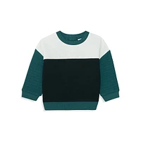 Little Boy's 2-Piece Quilted Sweatshirt & Joggers Set