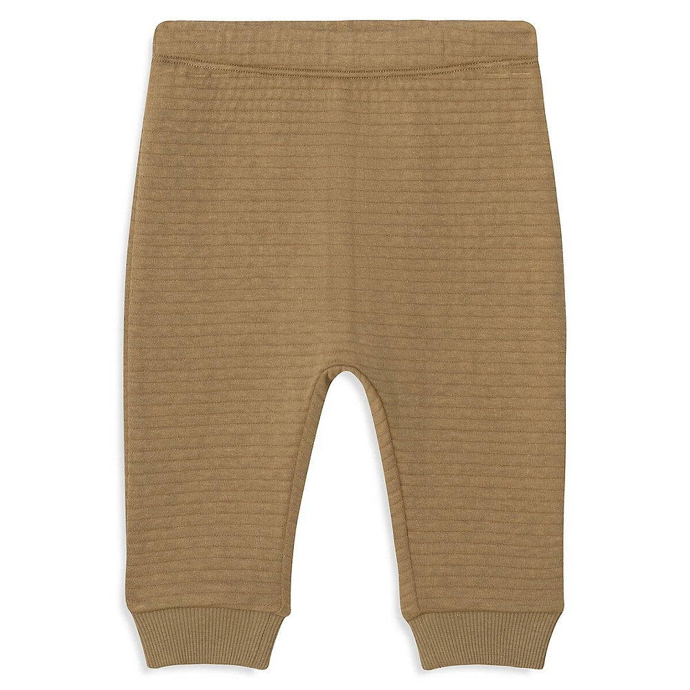 Ensemble pantalon de jogging et chandail coupé-cousu en molleton avec coutures style ottoman pour petit garçon