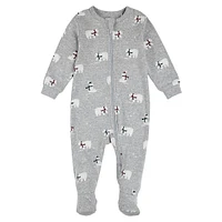 Baby's Polar Bear-Print Footed Sleeper