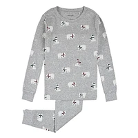 Little Kid's 2-Piece Holiday Polar Bear-Print Pyjama Set