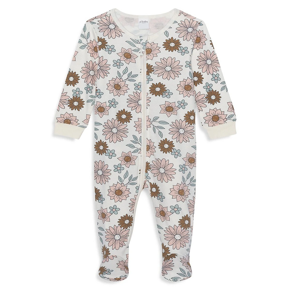 Baby Girl's 2-Pack Long-Sleeve Footed Sleepers