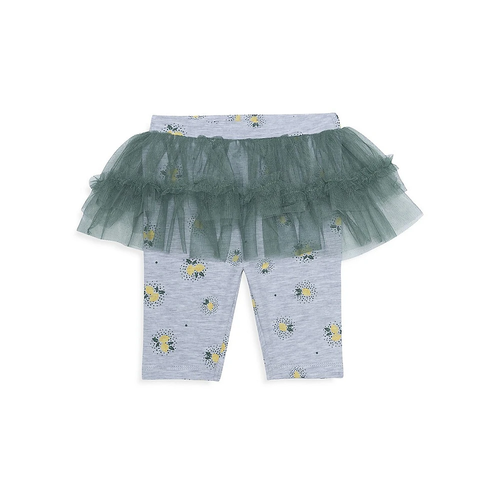 Baby Girl's 4-Piece Lemon-Print Skegging Set