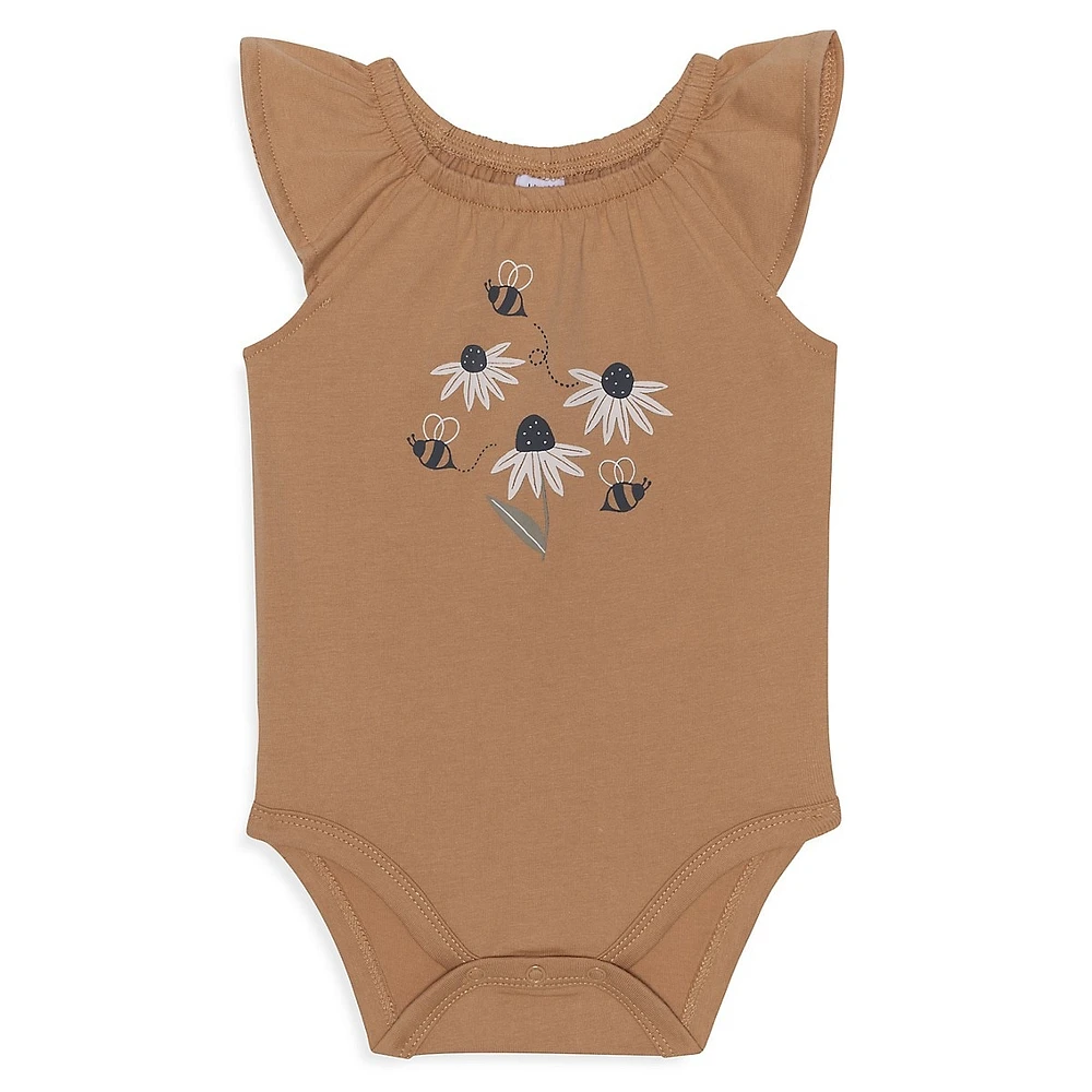 Baby Girl's 4-Piece Sunflower-Print Skegging Set