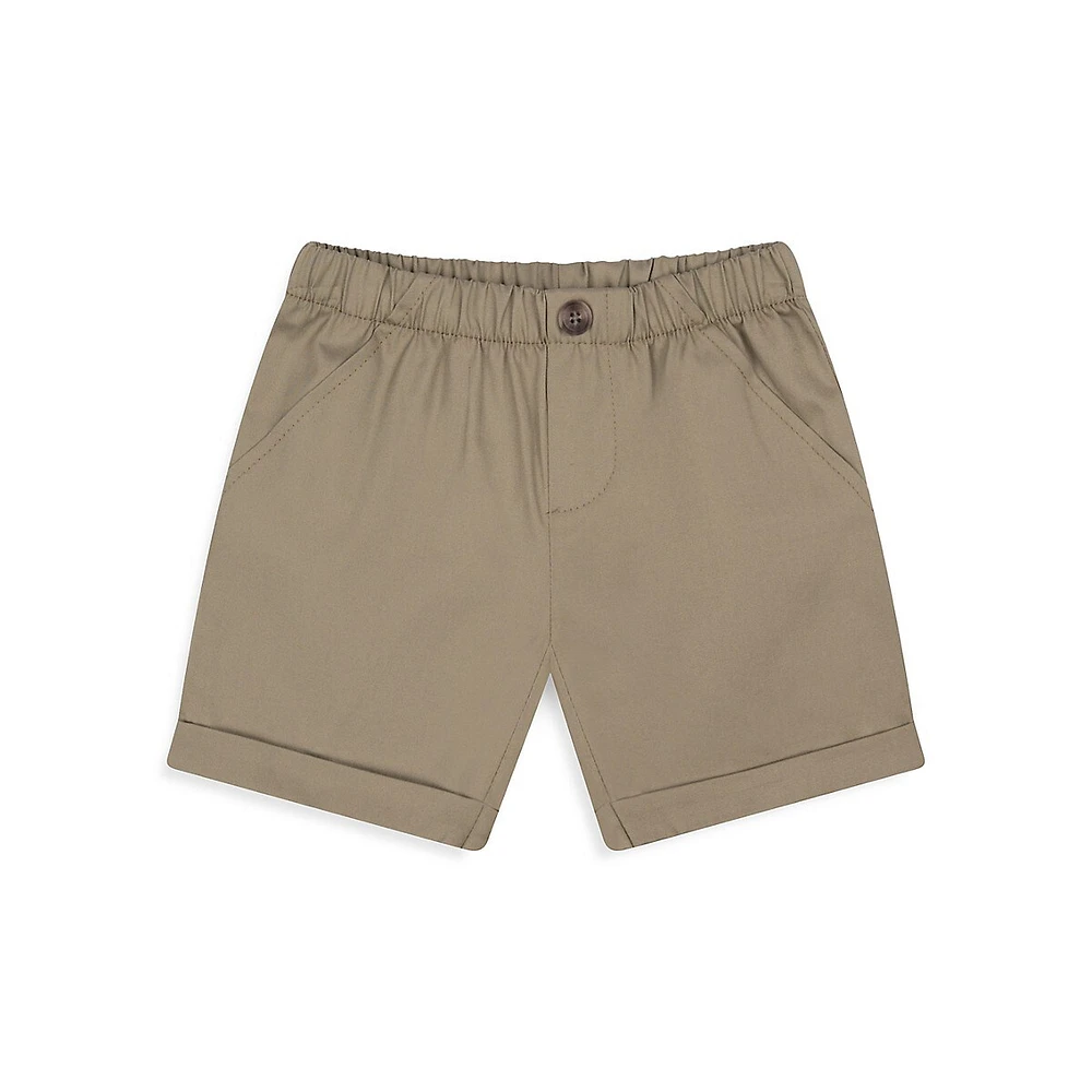 Baby Boy's 4-Piece Tropical Leaves Short-Sleeve Shirt, Chino Shorts & Socks Set