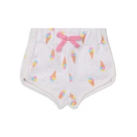 Little Girl's 3-Piece Ice Cream-Print Tank, Shorts & Headband Set