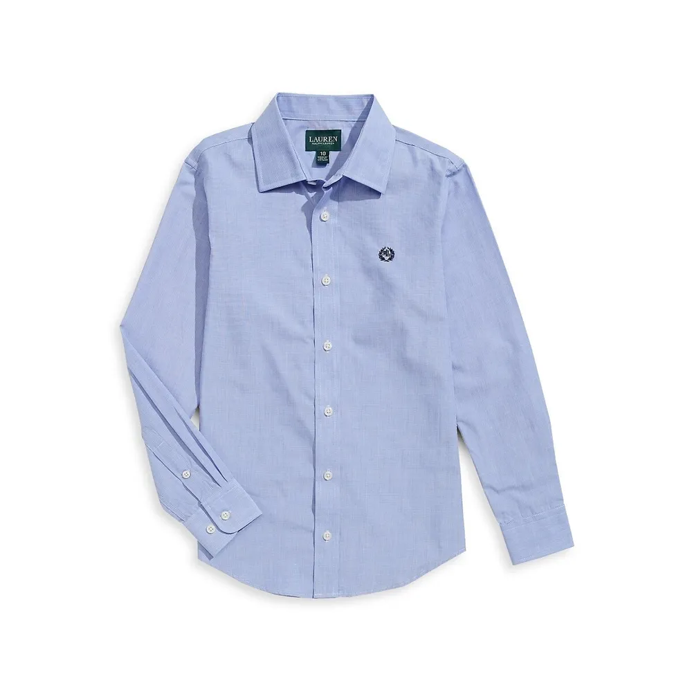 Boy's Cotton-Blend Sport Shirt