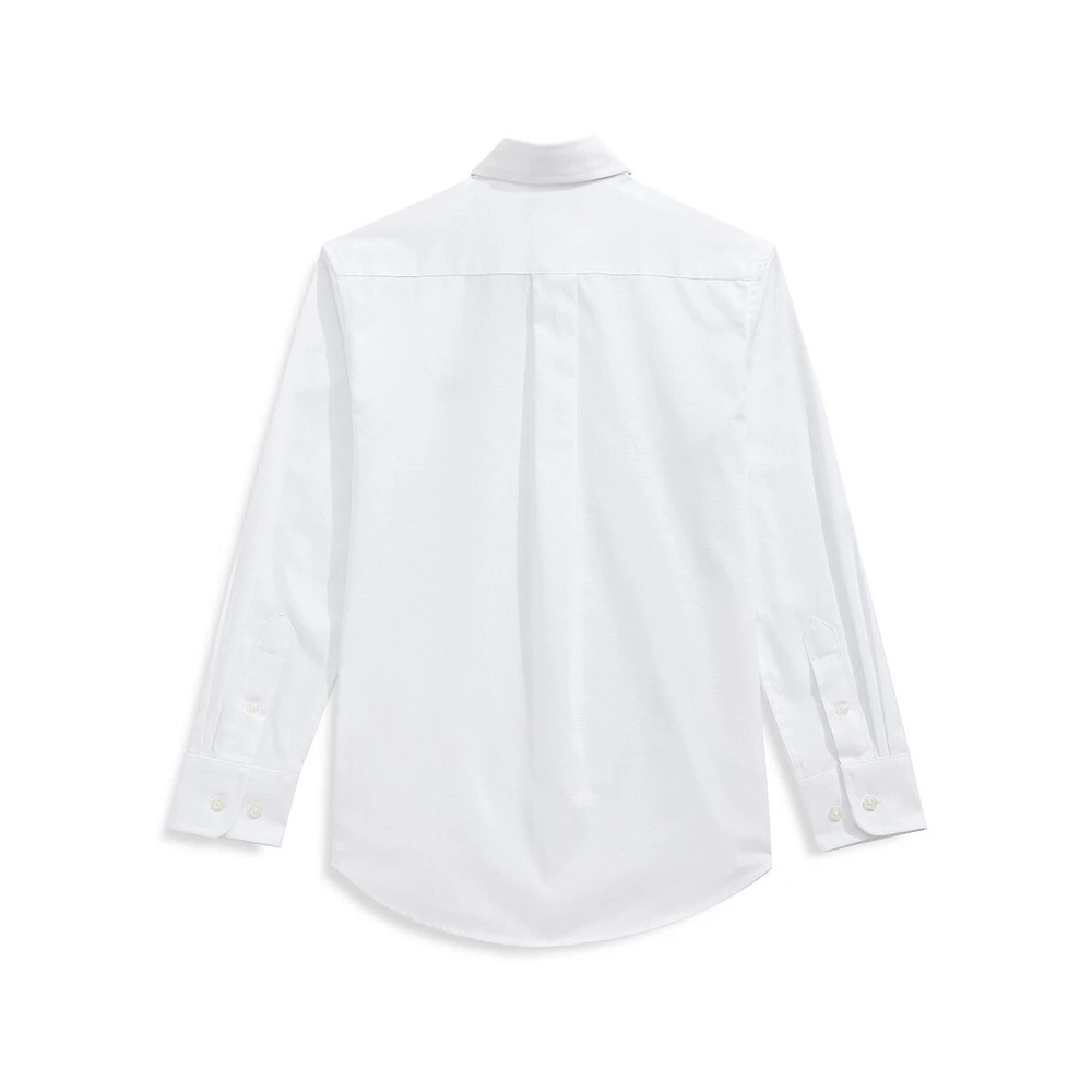 Boy's Embroidered Logo Dress Shirt