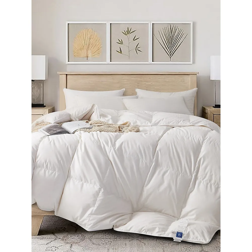 Couette d'hiver en duvet d'oie blanche de Sibérie avec contexture 400 fils et facteur gonflement 850