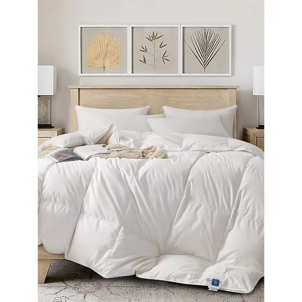 Couette d'hiver en duvet d'oie blanche de Sibérie avec contexture 400 fils et facteur gonflement 850