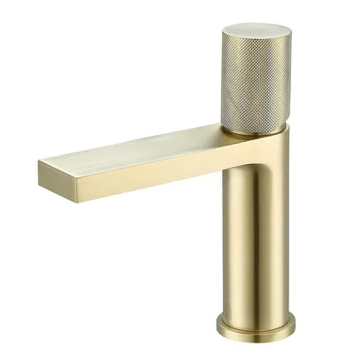 Isla Single Handle Bathroom Faucet in Brushed Champagne Gold