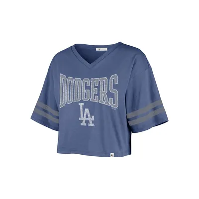 T-shirt court style sportif Los Angeles Dodgers Fanfare pour femme