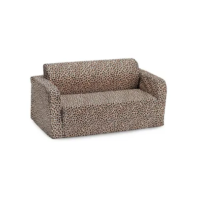 Kid's Cheetah-Print Flip Sofa