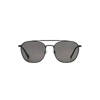 56MM Top Bar Oval Sunglasses