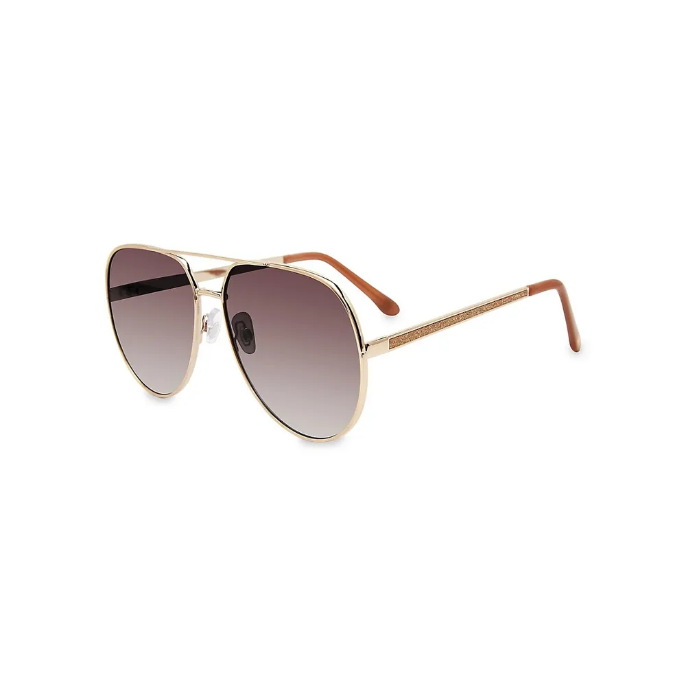 Visage 63MM Aviator Sunglasses