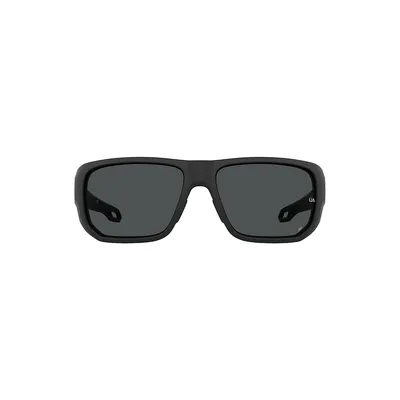 UA Attack 2 63MM Rectangular Sunglasses