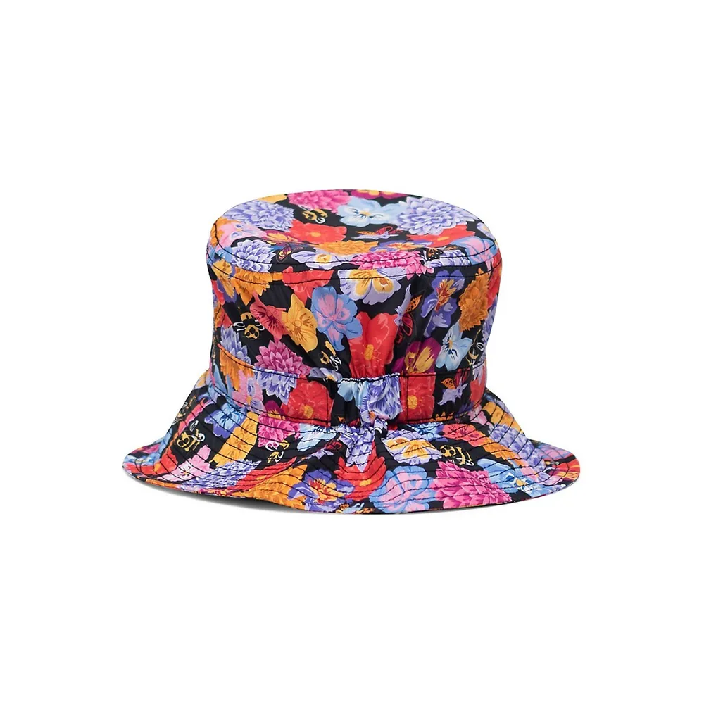 Little Kid's Floral-Print Beach Bucket Hat