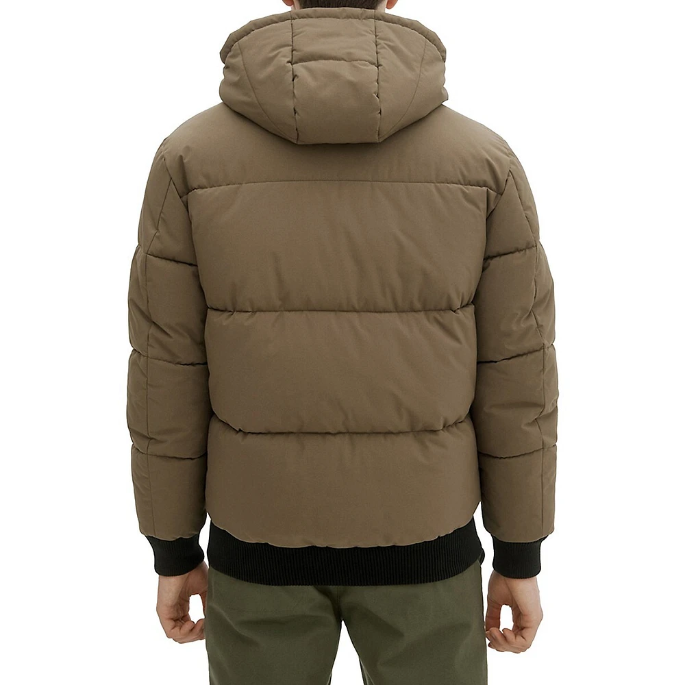 Gunnar Quilted Hooded Bomber Jacket