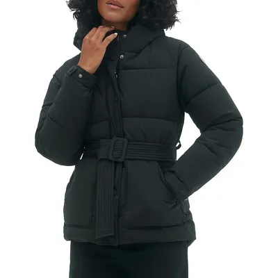 Mid-Length Puffer Hooded Jacket