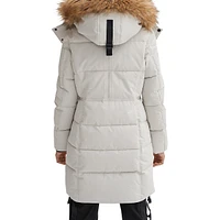 Faux Fur-Trim Hooded Parka