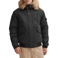 Max Faux Fur-Trim Bomber Jacket