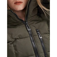 Faux Fur-Trim Down Alternative Parka