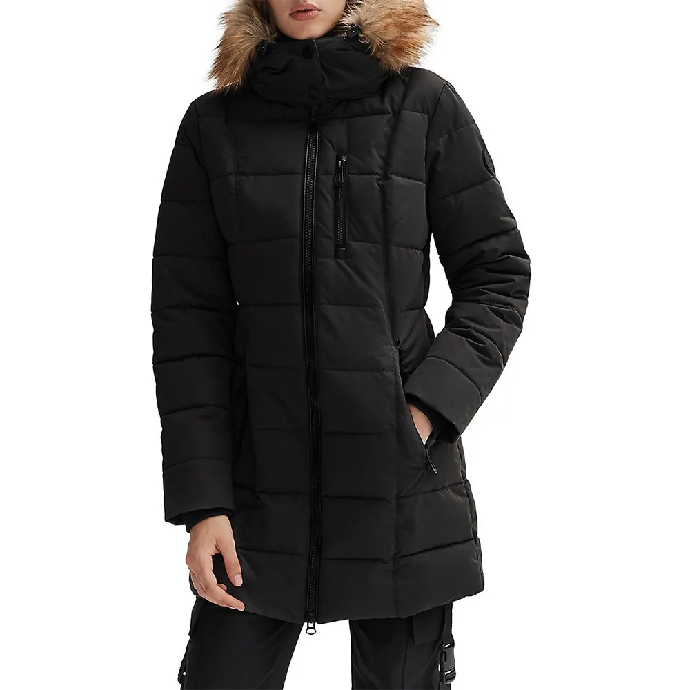 Hannah Faux Fur-Trim Parka