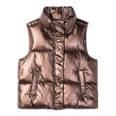 Girl's Aurora-MG Quilted Cropped Vest