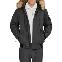 Max Faux Fur-Trim Bomber Jacket