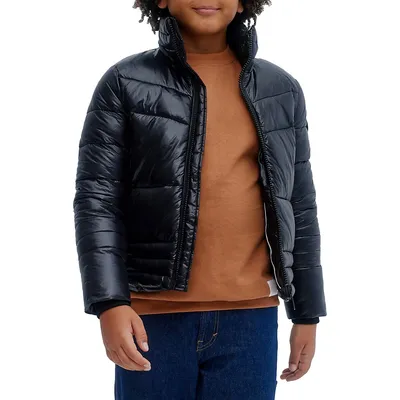 Boy's Kobe-B Cropped Quilted Puffer Jacket