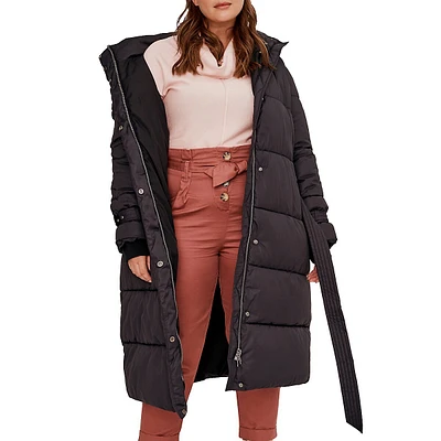 Plus Belted Puffer Parka