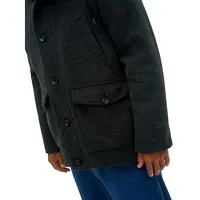 Malik Faux Shearling Hooded Coat