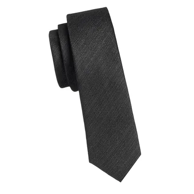 Cravate étroite texturée à deux couleurs