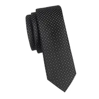Dotted Silk Slim Tie