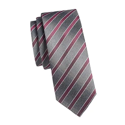 Slanted Stripe Slim Tie