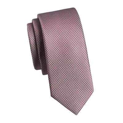 Textured Tonal-Pattern Slim Tie