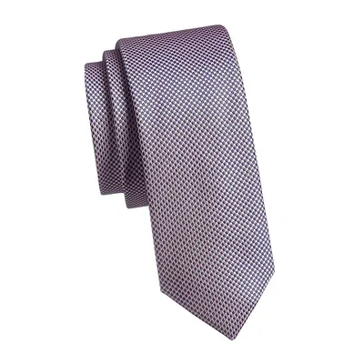 Cravate étroite texturée à motifs ton sur ton