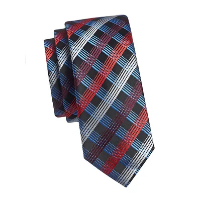 Cravate étroite à carreaux modernes