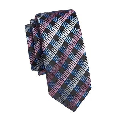 Modern Plaid Slim Tie