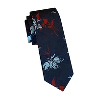 Slim Retro Floral Tie
