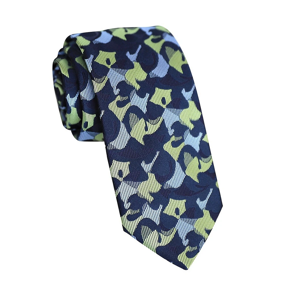 Slim Retro Geometric Tie