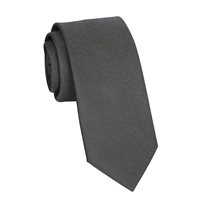 Slim Tonal Check-Print Tie