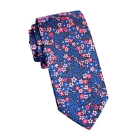 Slim Floral-Print Tie