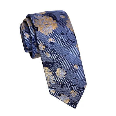 Floral Glen Plaid Slim Tie