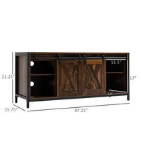 Tv Stand For Tvs Up To 60" With Sliding Doors